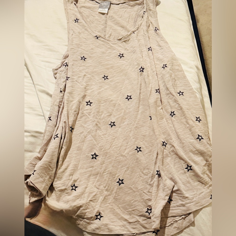 Bobi Beige star tank top